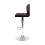 Artiss 2x Bar Stools Leather Gas Lift Brown