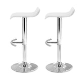 Artiss 2x Bar Stools Adjustable Gas Lift Chairs White