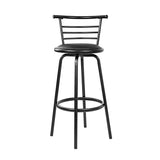 Artiss 2x Bar Stools Swivel Leather Padded Metal