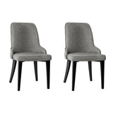 Artiss Dining Chairs Set of 2 Linen Fabric Grey