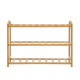 Artiss 3 Tiers Bamboo Shoe Rack Storage Organiser Wooden Shelf Stand Shelves