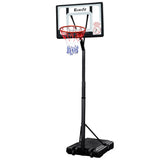 Everfit 2.6M Basketball Hoop Stand System Adjustable Portable Pro Kids Clear