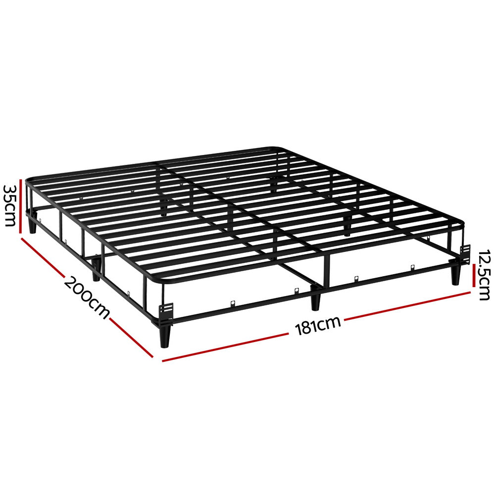 Artiss Bed Frame King Size Metal Grey MASON