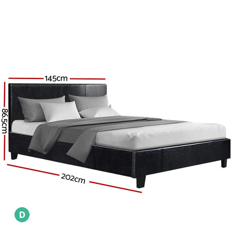 Artiss Bed Frame Double Size Black NEO