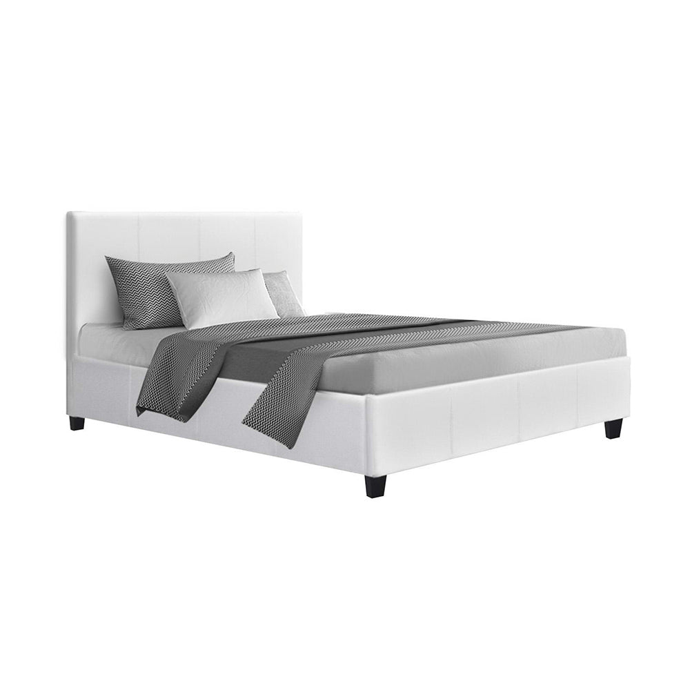 Artiss Bed Frame King Single Size White NEO