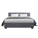 Artiss Bed Frame Queen Size Gas Lift Grey NINO