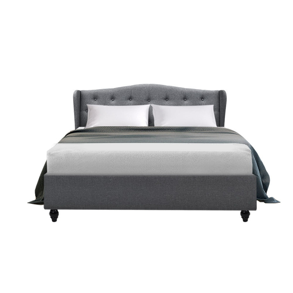 Artiss Bed Frame Double Size Grey PIER