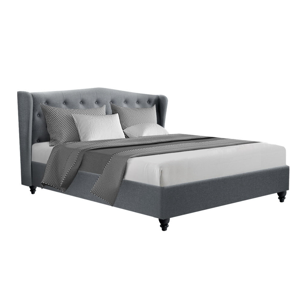 Artiss Bed Frame King Size Grey PIER