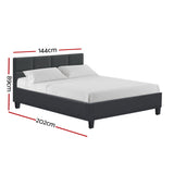 Artiss Bed Frame Double Size Charcoal TINO