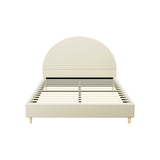 Artiss Bed Frame Queen Size Velvet Cream ELLA