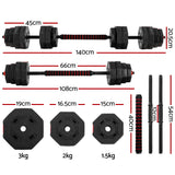 Everfit 40kg Dumbbells Barbell Set Adjustable Dumbbell Weight Lifting