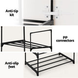 Artiss Shoe Rack Shoe Storage Shelf 10-tier 20 Pairs DIY Stackable Black Metal