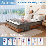 Audreamy Elara Mattress 25cm Pillow Top – Cloud Comfort Bamboo Fiber Fabric Memory Foam Support Bonnell Medium Firm Queen-Pre-Order Now – Ships by 22/10/2025 at the latest!