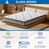 Audreamy Elara Mattress 25cm Pillow Top – Cloud Comfort Bamboo Fiber Fabric Memory Foam Support Bonnell Medium Firm-Pre-Order Now – Ships by 22/10/2025 at the latest!