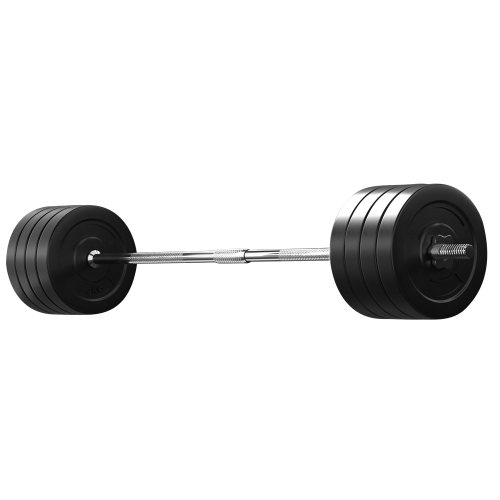 Everfit 88kg Barbell Set Weight Plates Bar Lifting Bench 168cm