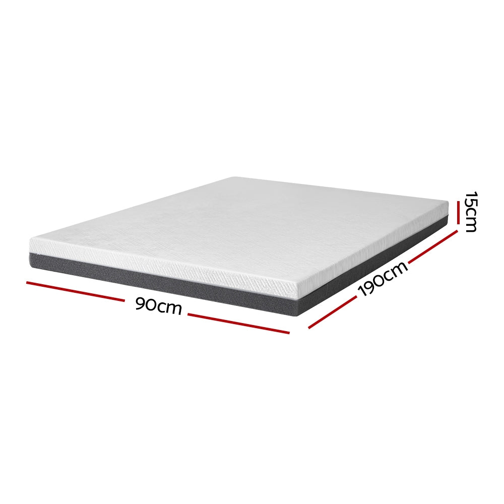 Giselle Bedding Memory Foam Mattress Bed Cool Gel Non Spring 15cm Single