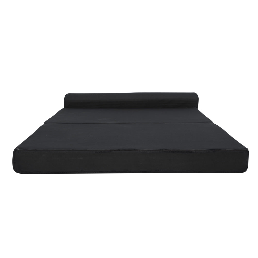 Giselle Bedding Foldable Mattress Folding Foam Bed Mat Double Black