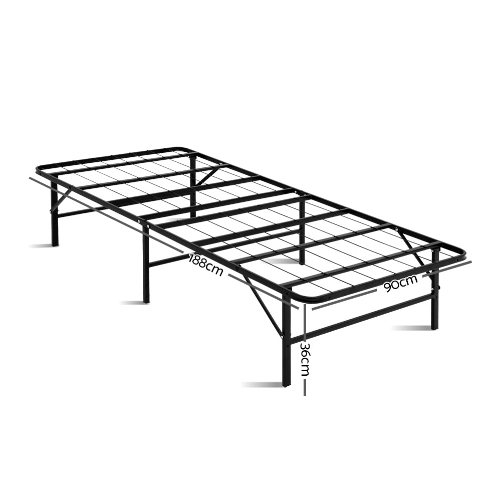 Artiss Folding Bed Frame Metal Base - Single