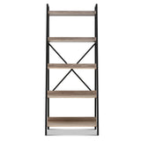 Artiss Bookshelf 5 Tiers - NOR Black and Oak