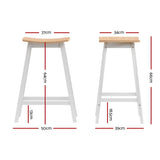 KAVENO Wooden Bar Stools Bar Stool Dining Chairs Kitchen Barstools Oak