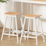 KAVENO Wooden Bar Stools Bar Stool Dining Chairs Kitchen Barstools Oak