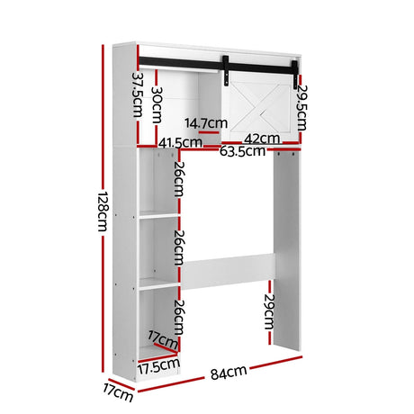 Artiss Bathroom Cabinet Over the Toilet Storage Organiser Laundry Shelf 128cm