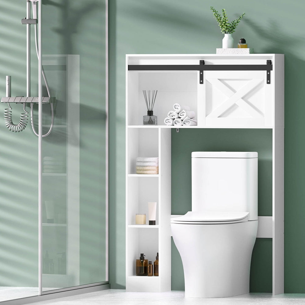 Artiss Bathroom Cabinet Over the Toilet Storage Organiser Laundry Shelf 128cm