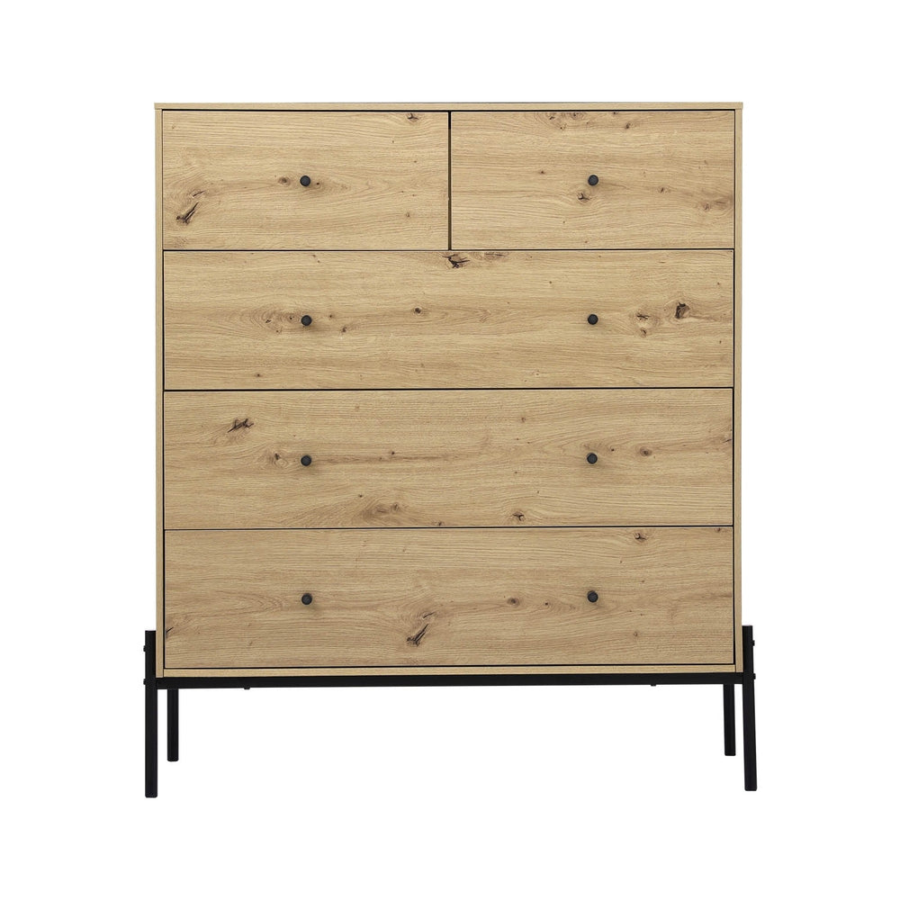 Artiss 5 Chest of Drawers - ARNO Pine