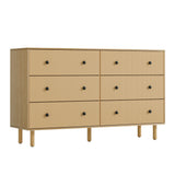 Artiss 6 Chest of Drawers Flutted Front - RUTH Oak