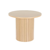 Artiss Coffee Table Round Side Table Fluted Base PIIA