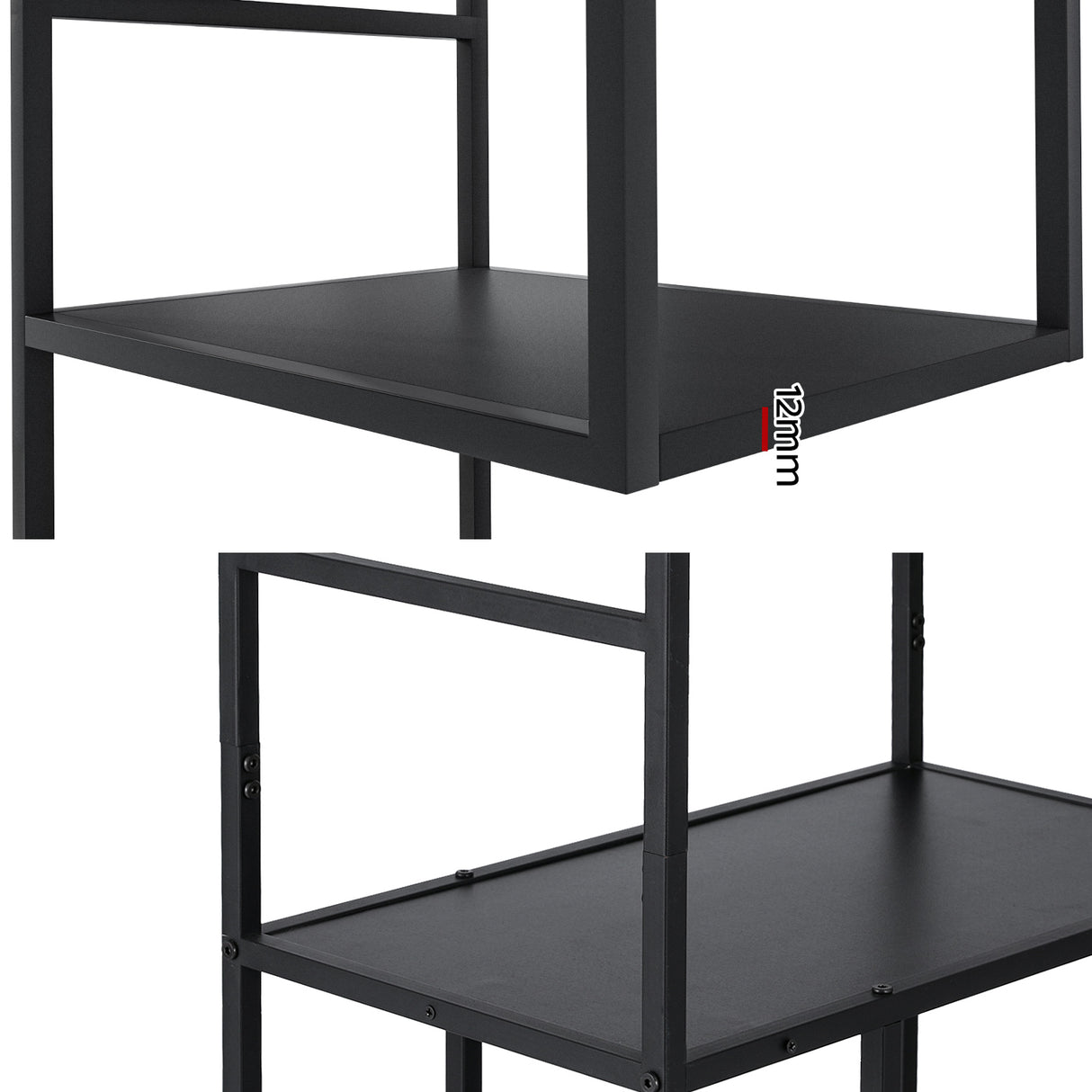 Artiss Bookshelf 5 Tiers RHYS Black