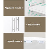 Artiss 2 Door Clothes Wardrobe Cupboard White