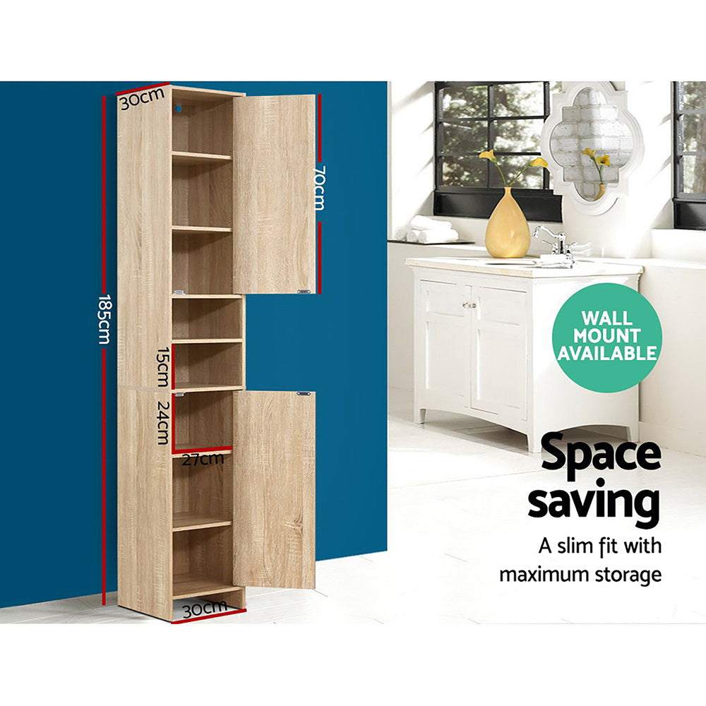 Artiss Bathroom Cabinet Storage 185cm Wooden