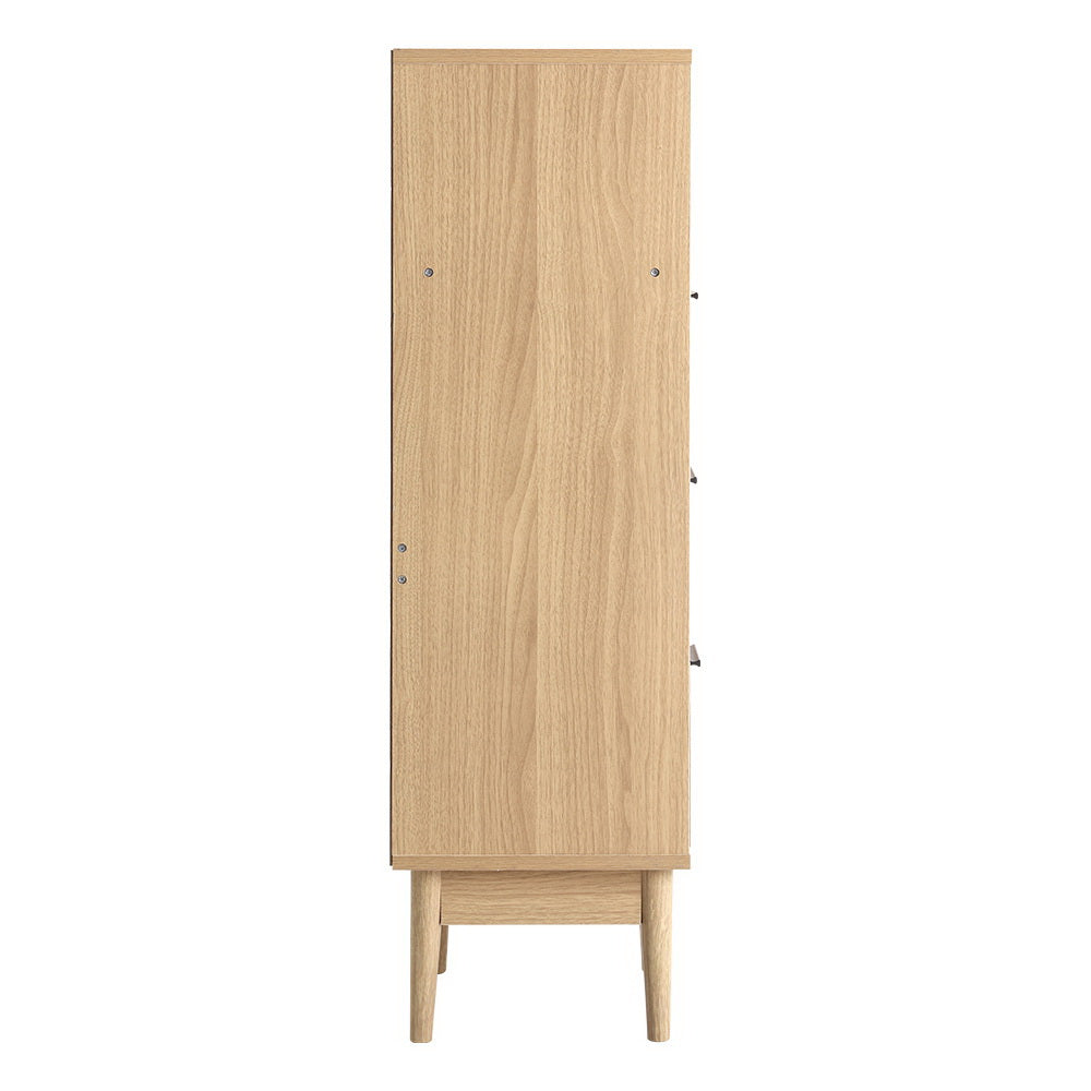 Artiss 3 Chest of Drawers with Shelf - BRIONY Oak