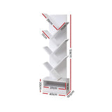 Artiss Tree Bookshelf 7 Tiers - ECHO White