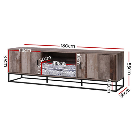 Artiss TV Cabinet Entertainment Unit 180cm Industrial