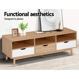 Artiss TV Cabinet Entertainment Unit Stand Wooden Storage 140cm Scandinavian