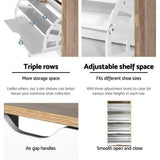 Artiss 48 Pairs Shoe Cabinet Rack Organiser Storage Shelf Wooden