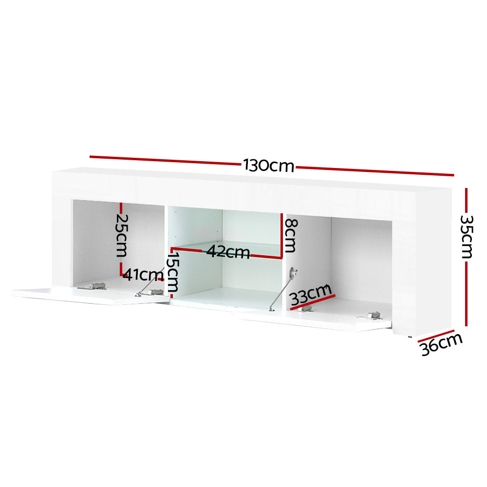 Artiss Entertainment Unit TV Cabinet 130cm White Ivan