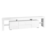 Artiss TV Cabinet Entertainment Unit Stand RGB LED Gloss Furniture 200cm White