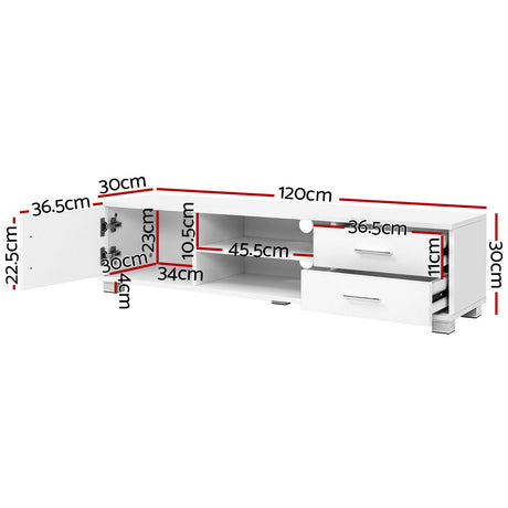 Artiss Entertainment Unit TV Cabinet 120cm White Dylan