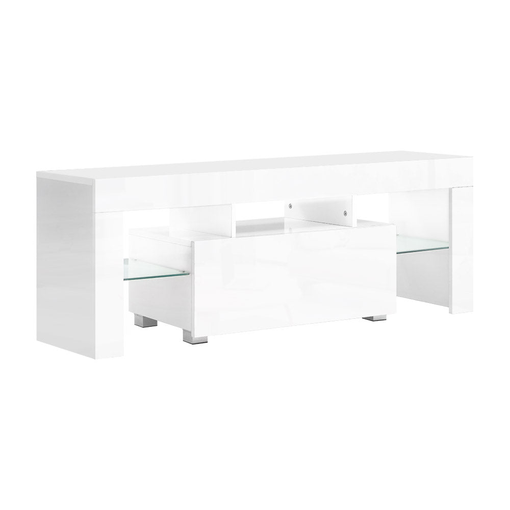 Artiss Entertainment Unit TV Cabinet LED 130cm White Elo