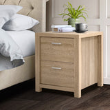 Artiss Bedside Table 2 Drawers - MAXI Pine