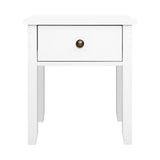 Artiss Bedside Table 1 Drawer - BOW White