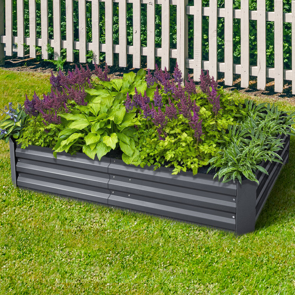 Greenfingers Garden Bed 150x90cm Planter Box Raised Container Galvanised Steel