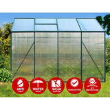 Greenfingers Greenhouse 2.52x1.9x1.83M Aluminium Polycarbonate Green House Garden Shed