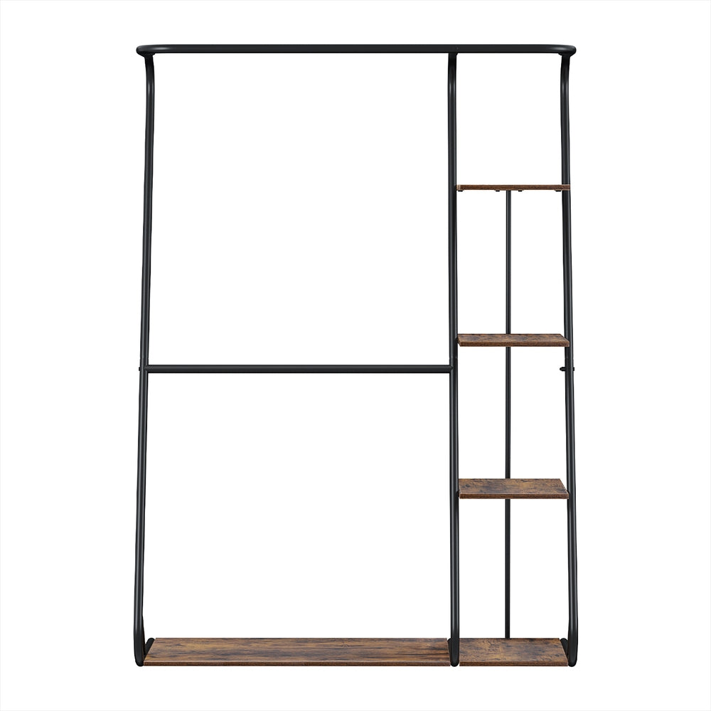 Artiss Clothes Rack Coat Stand 172cm 4-Tier Walnut