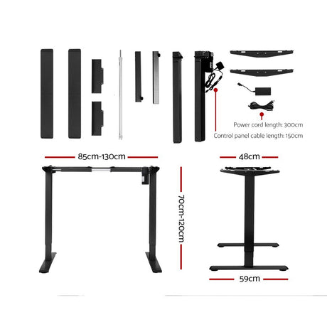 Artiss Standing Desk Frame Only Motorised Black