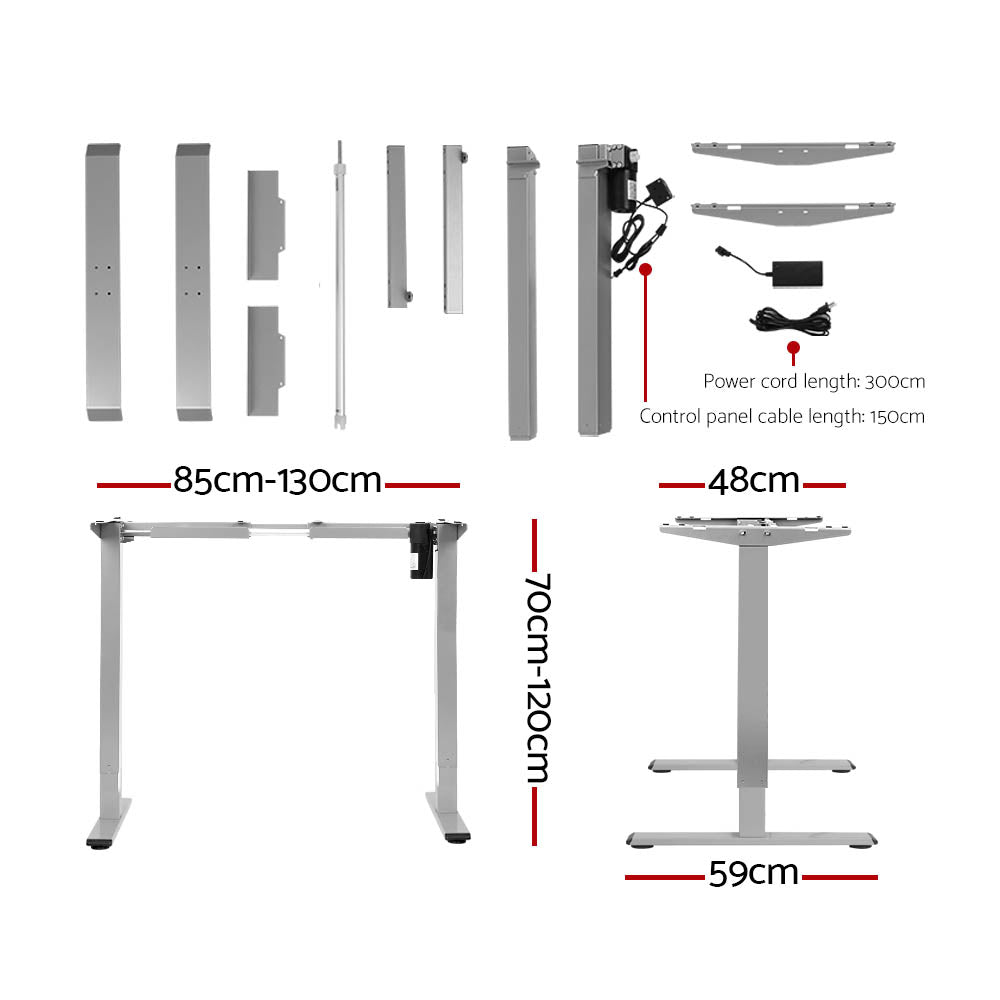 Artiss Standing Desk Motorised 120CM White Oak