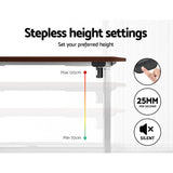 Artiss Standing Desk Motorised Sit Stand Desks Walnut 140CM